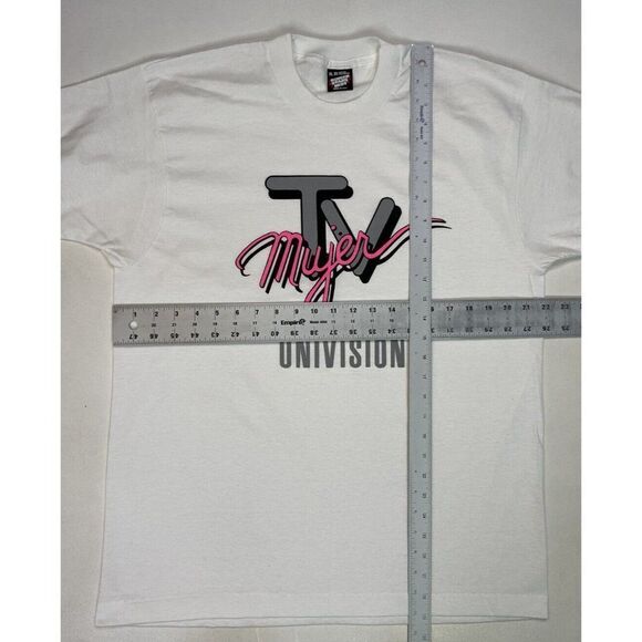 VINTAGE TV Mujer Univision Graphic T-shirt Men XL 90s Single Stitch - Picture 7 of 7